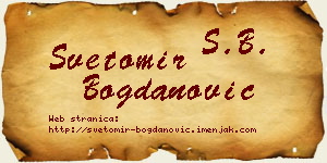 Svetomir Bogdanović vizit kartica